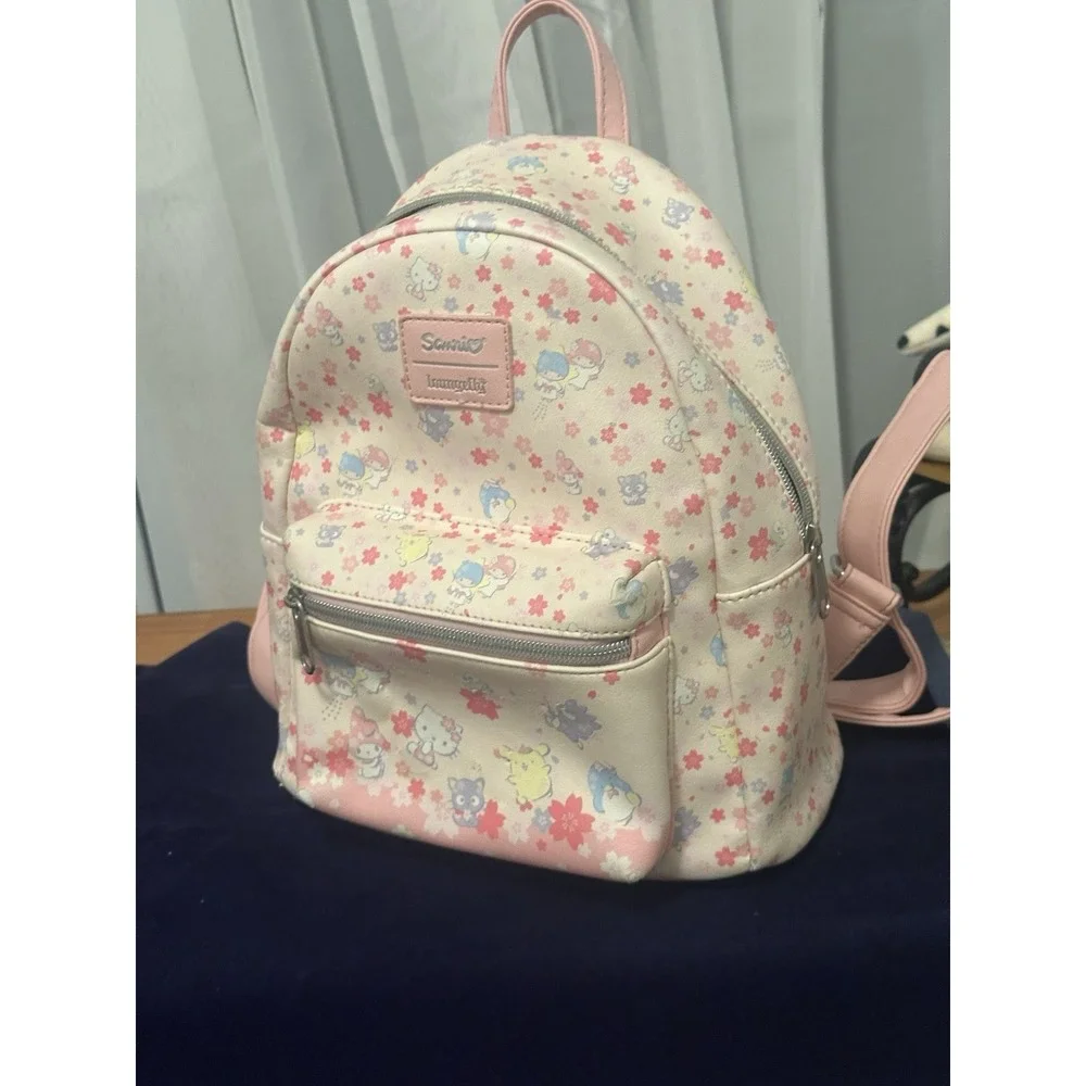 Sanrio Loungefly Cherry Blossom Mini Backpack Hello Kitty My Melody Cinnamoroll